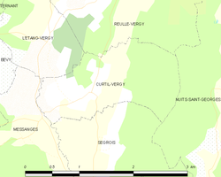 Map commune FR insee code 21219